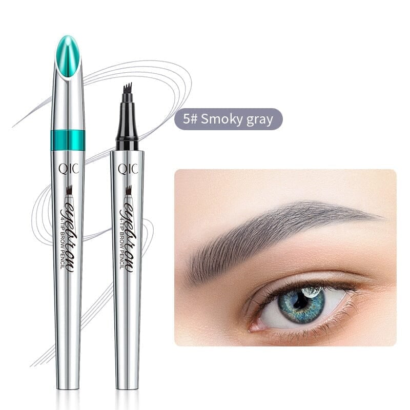 3D Waterproof Microblading Eyebrow Pen – 4-Tip Precision Brow Pencil for Natural Hair-Like Strokes