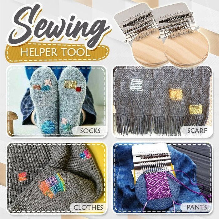 Darning & Weaving Loom Kit – Vintage-Style Mending Loom Set for Repairing Socks, Sweaters & Jeans