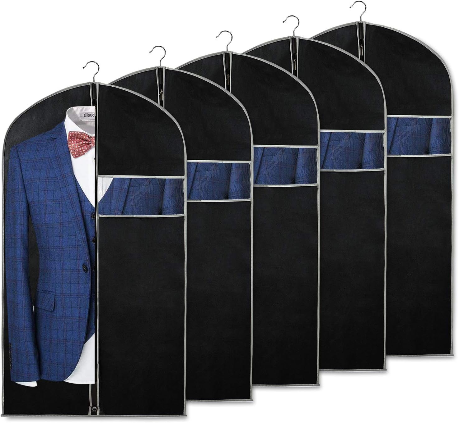 Breathable Garment Bags | Dust-Proof Suit & Dress Covers with Window (10 Pack)
