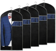 Breathable Garment Bags | Dust-Proof Suit & Dress Covers with Window (10 Pack)