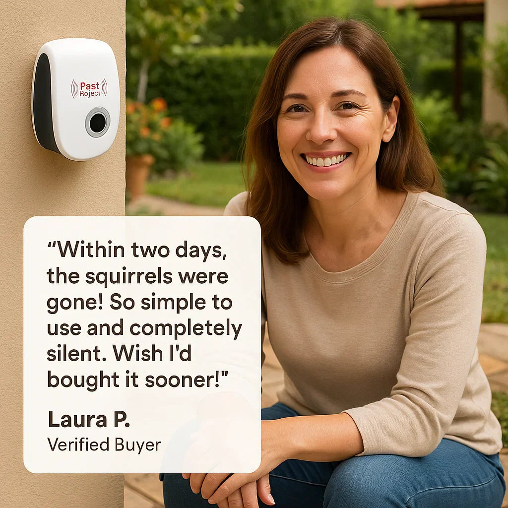 Ultrasonic Squirrel Repeller Device | Electronic Deterrent for Outdoor Yards
