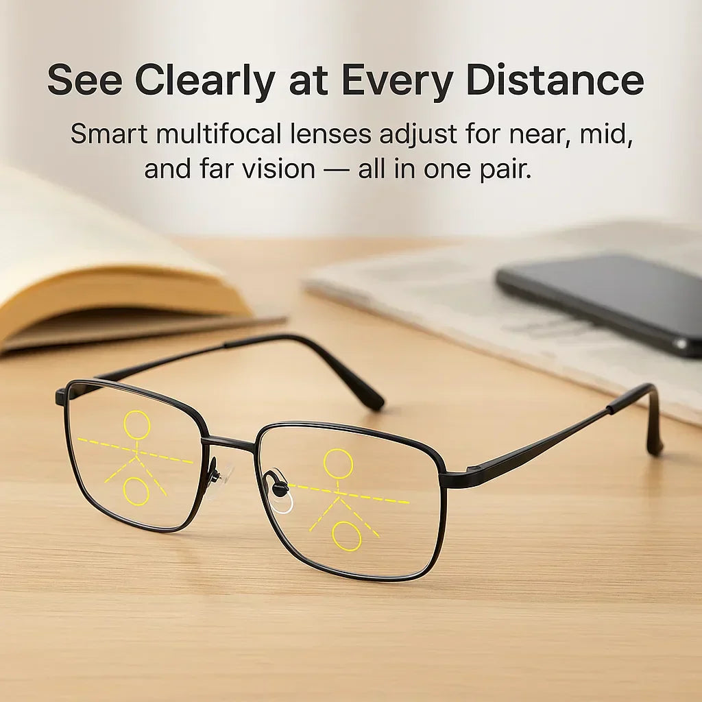German Progressive Reading Glasses | No-Line Multifocal Eyewear
