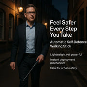 Telescopic Self-Defense Walking Stick | One-Click, Durable Safety Aid