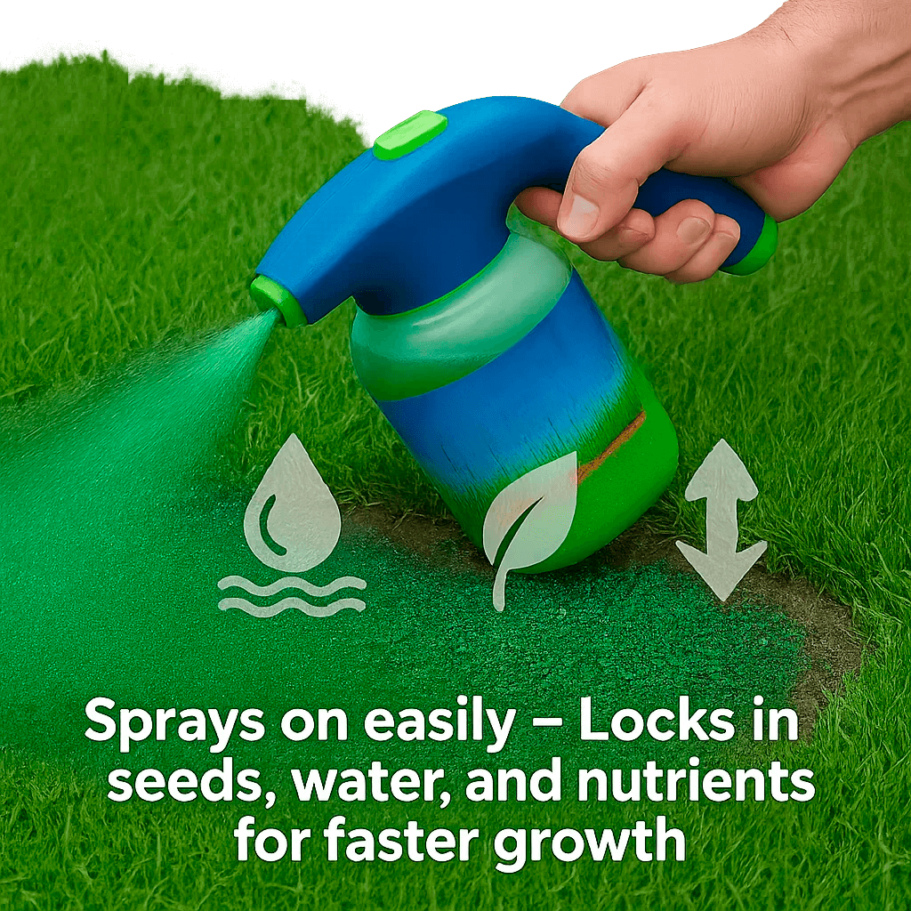 Liquid Lawn Hydro Mousse and Spray On Grass Seed for Patchy Areas