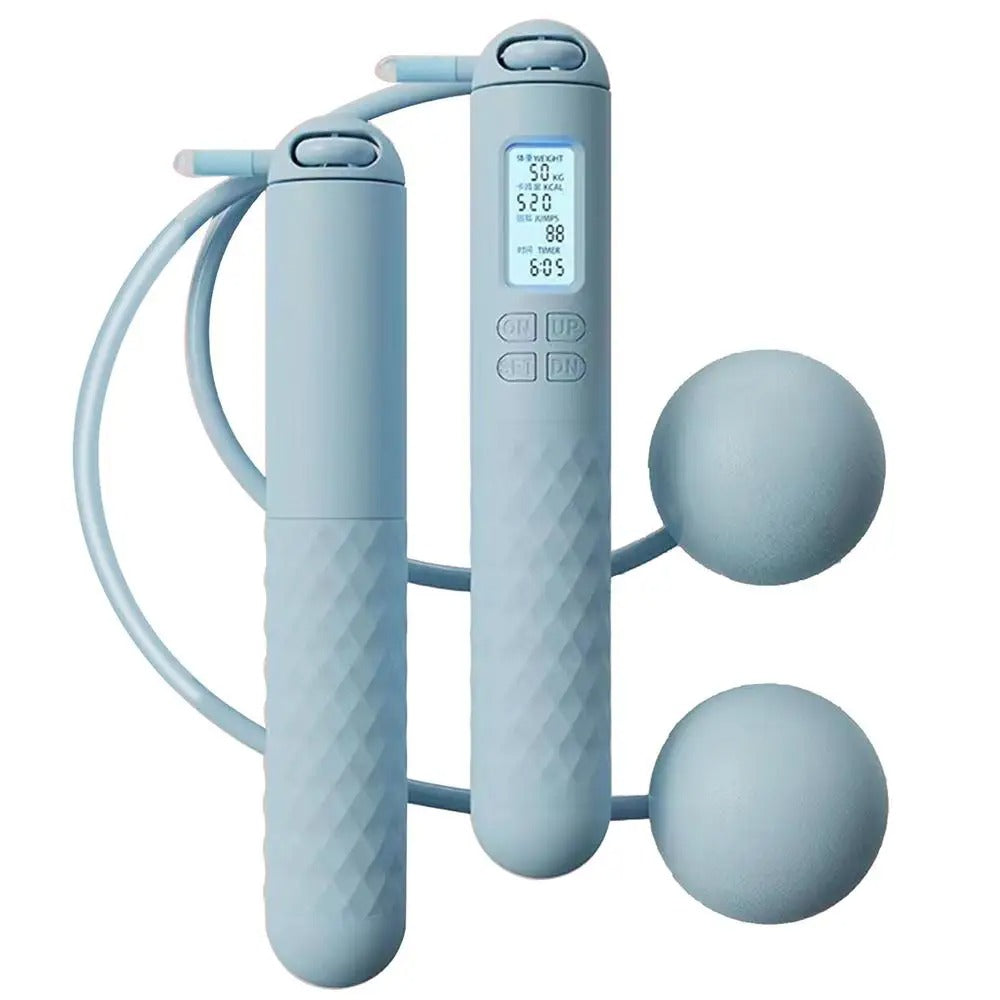 Indoor Ropeless Jump Rope | Weighted Home Gym Fitness Tracker