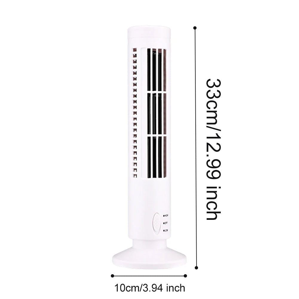 USB powered bladeless tower fan detail