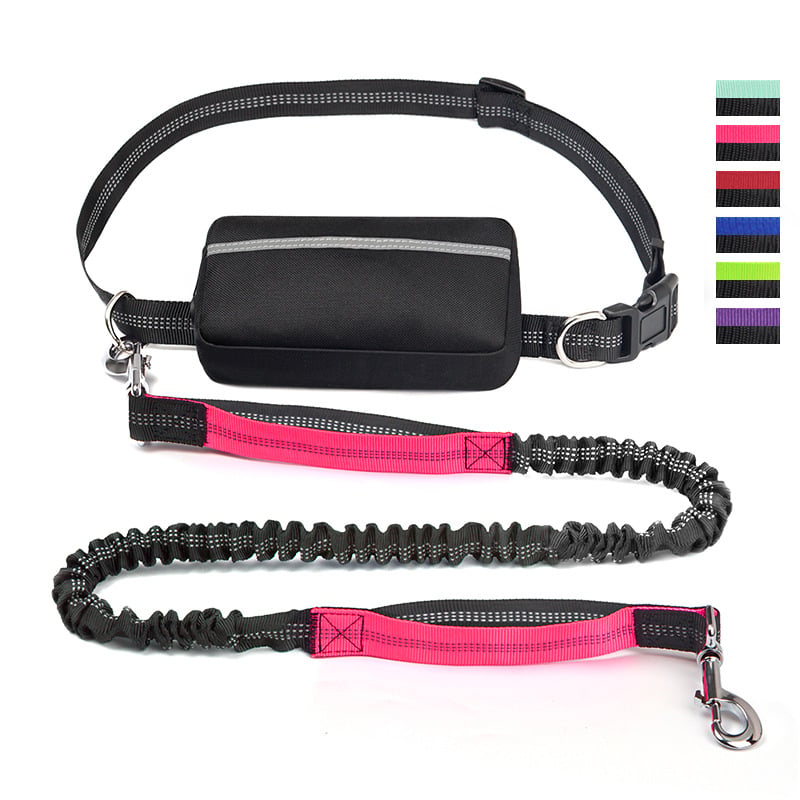 Hands-Free Dog Leash with Shock-Absorbing Bungee – Reflective Waist Leash for Running, Walking & Hiking