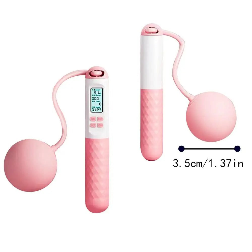 Indoor Ropeless Jump Rope | Weighted Home Gym Fitness Tracker