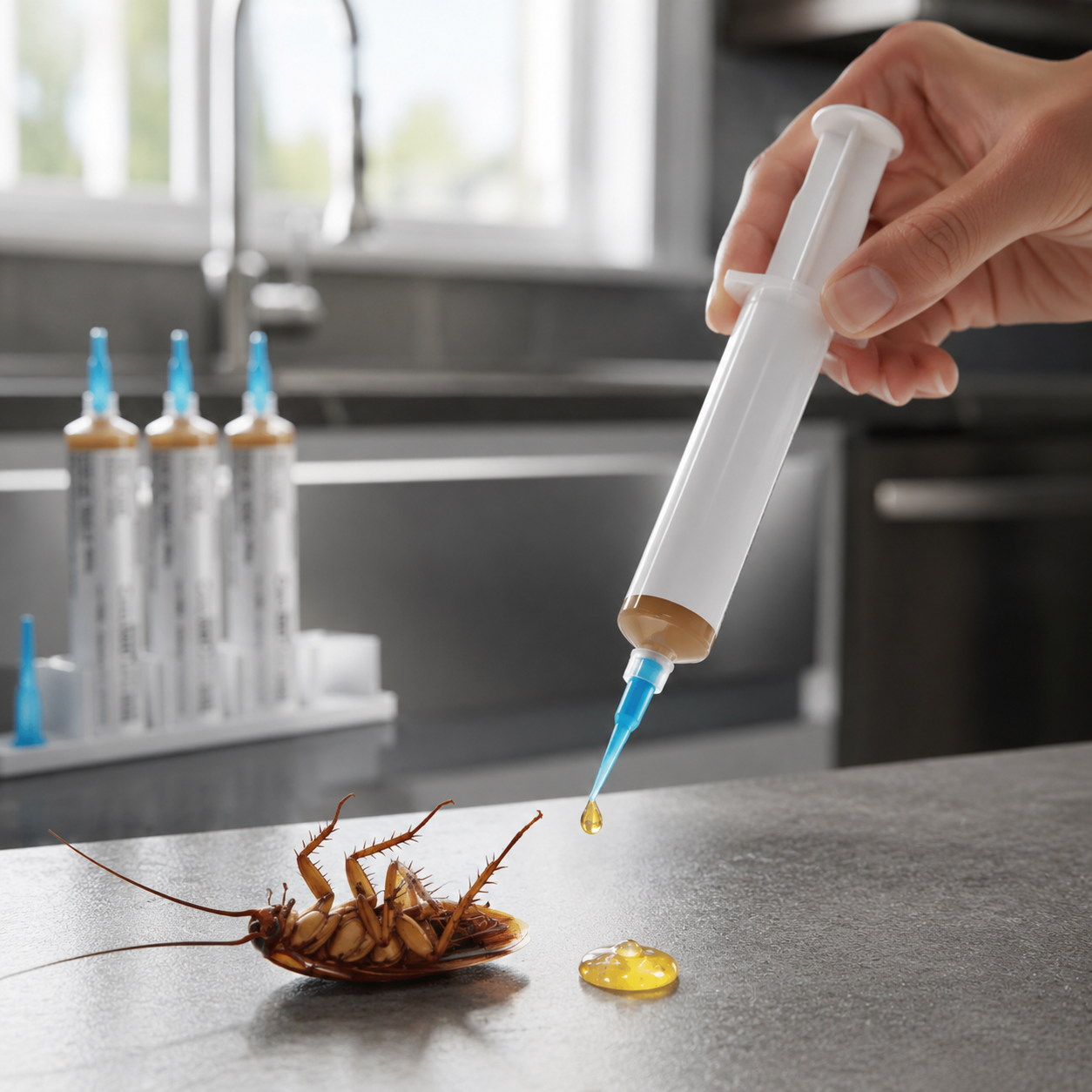 Effective Indoor Cockroach Gel Bait – Easy-Apply Roach Control Gel for Kitchens, Homes & Hard-to-Reach Gaps