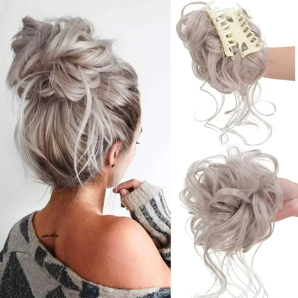 Voluminous Clip In Curly Hair Bun Extension for a Natural Look
