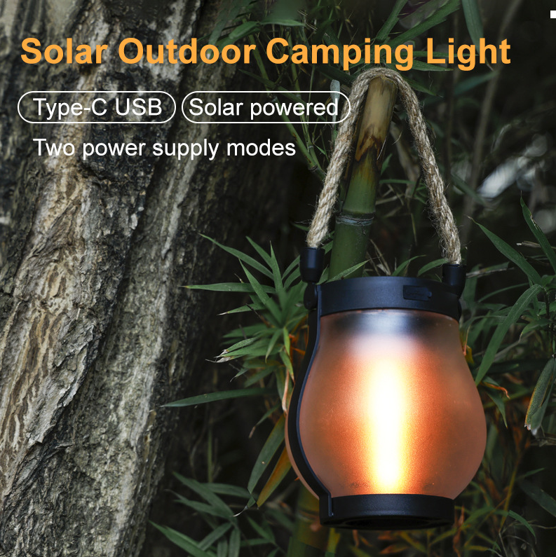 Solar Powered Fire Seed Light with Flickering Flame Effect for Outdoors