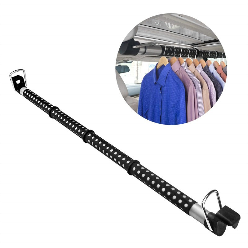 Telescopic Car Clothing Rack | Expandable Vehicle Hanger Bar for Travel