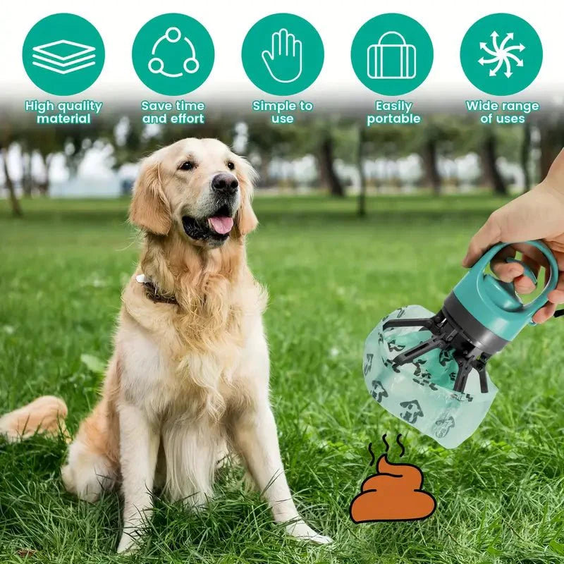 Long Handle Folding Pooper Scooper | Pet Waste Claw Cleaner