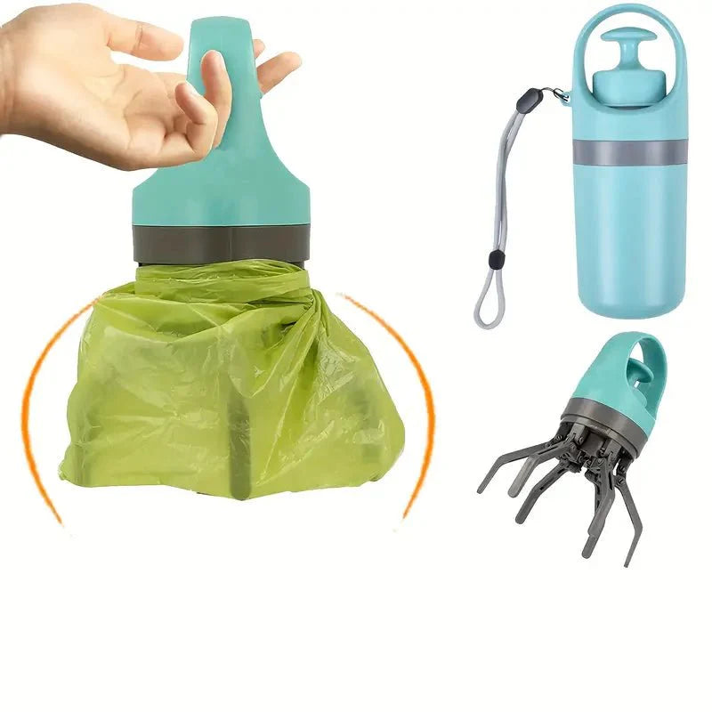 Long Handle Folding Pooper Scooper | Pet Waste Claw Cleaner