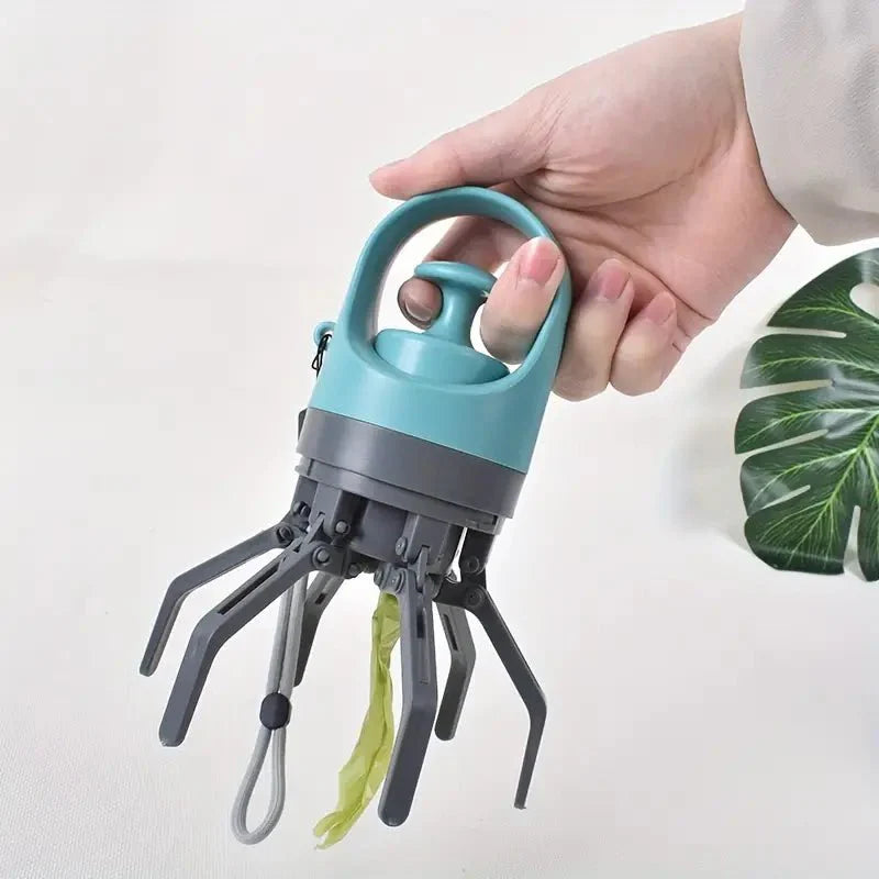 Long Handle Folding Pooper Scooper | Pet Waste Claw Cleaner