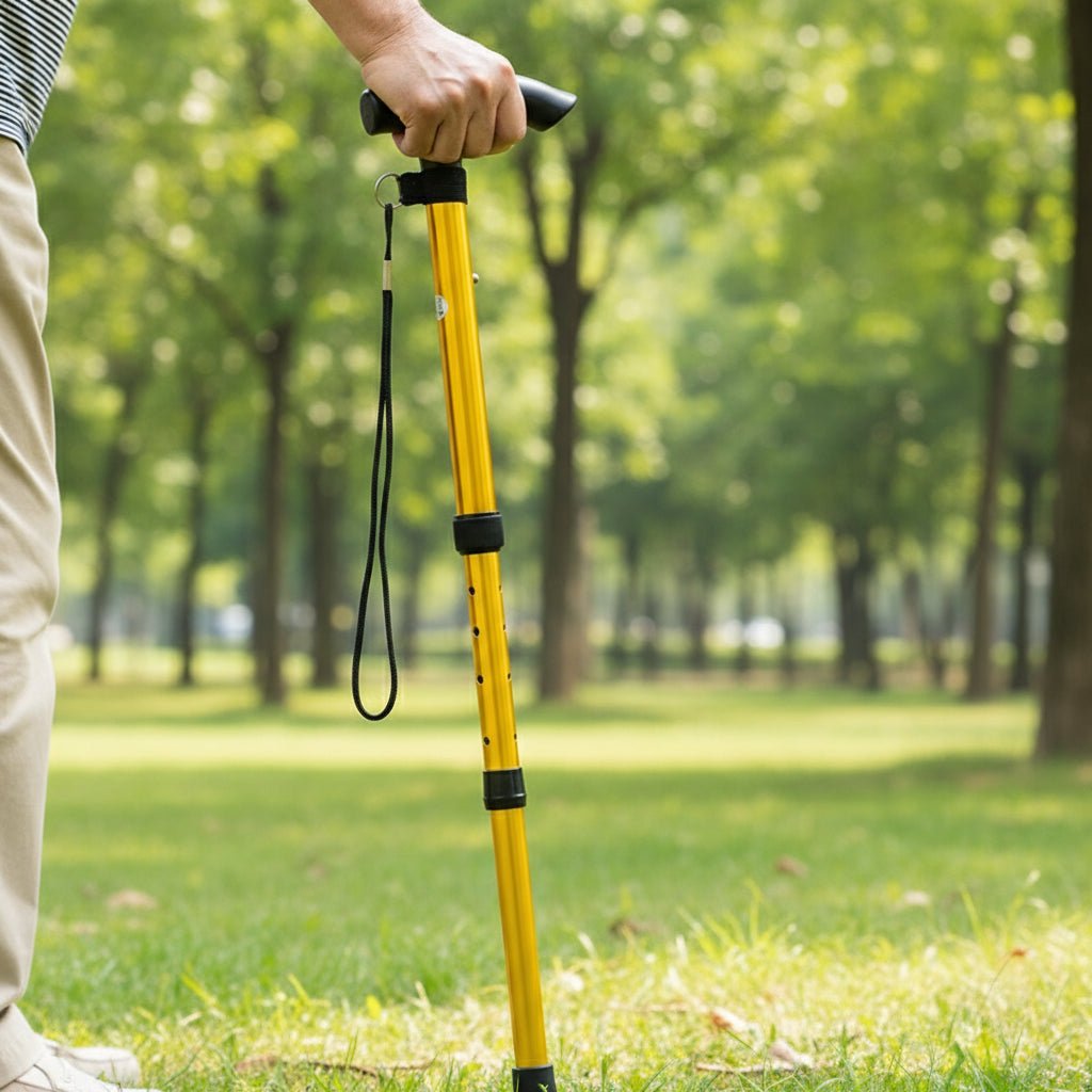 ComfortCane Lightweight Aluminum Walking Cane – Height-Adjustable Support Stick with Ergonomic Non-Slip Grip