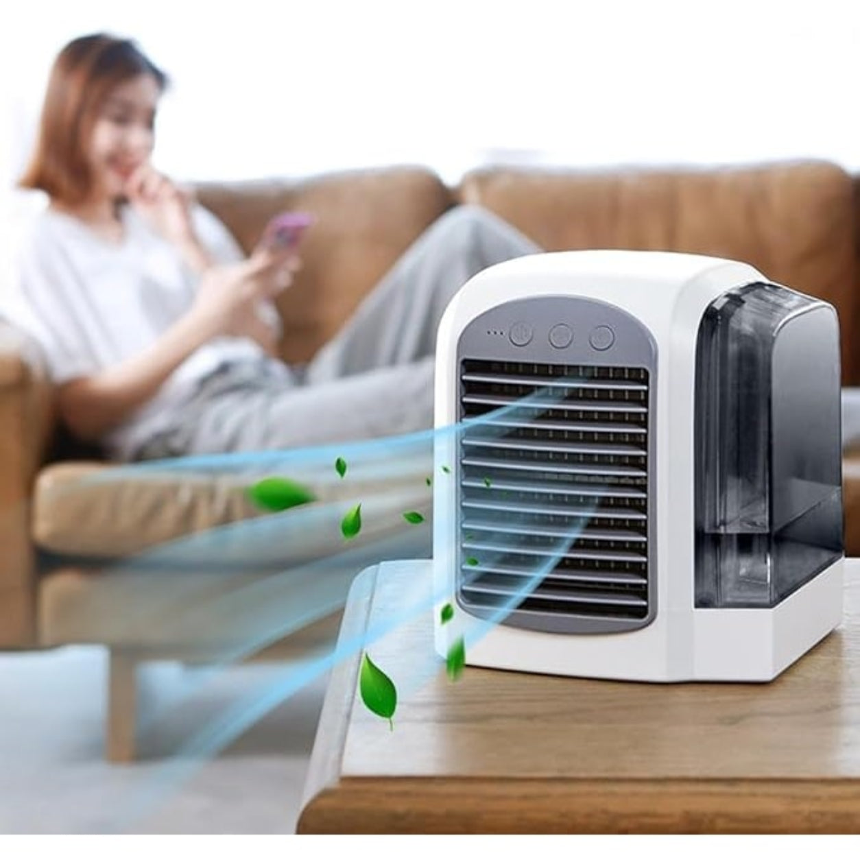 Rechargeable portable air cooler