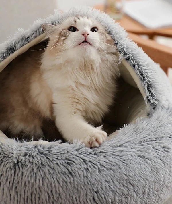 Calming Dog & Cat Bed for Anxiety | Washable Round Donut Nest