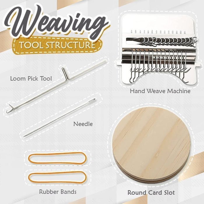 Darning & Weaving Loom Kit – Vintage-Style Mending Loom Set for Repairing Socks, Sweaters & Jeans
