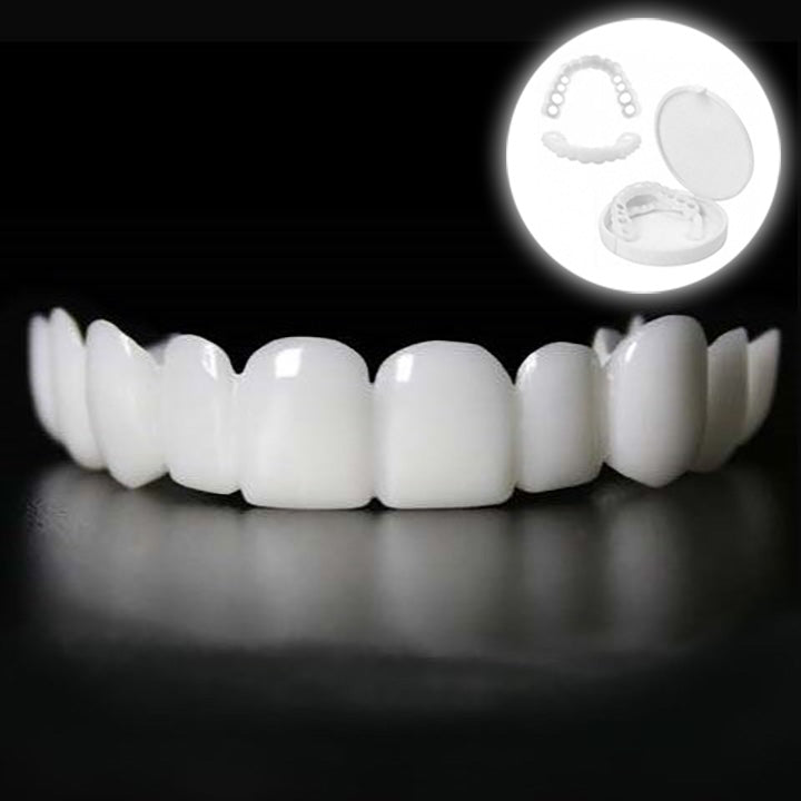Snap-On Veneers for Upper and Lower Teeth with Removable Smile Cover
