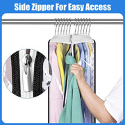 Clear Gusseted Garment Bags – Zippered Hanging Storage Covers for Suits, Coats & Dresses