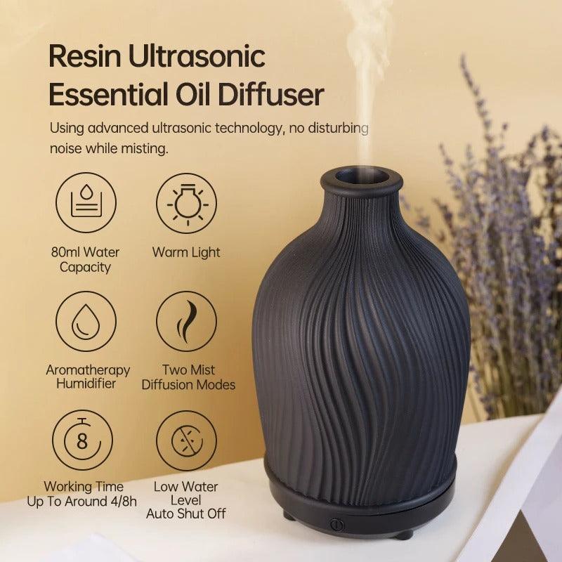 Ultrasonic Essential Oil Diffuser and Boho Vase Style Humidifier