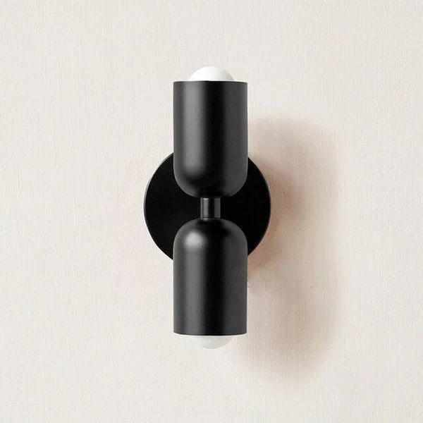 Modern Metal Cylinder LED Wall Sconce with Two-Way Warm White Lighting