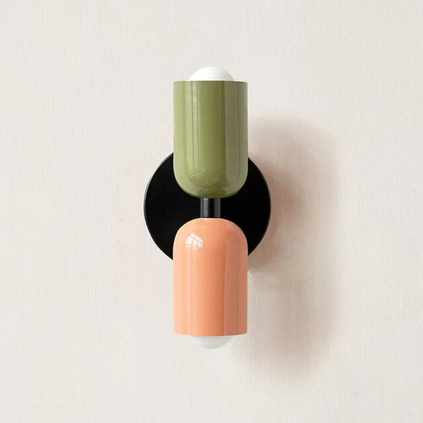 Modern Metal Cylinder LED Wall Sconce with Two-Way Warm White Lighting