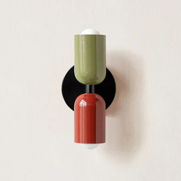 Modern Metal Cylinder LED Wall Sconce with Two-Way Warm White Lighting