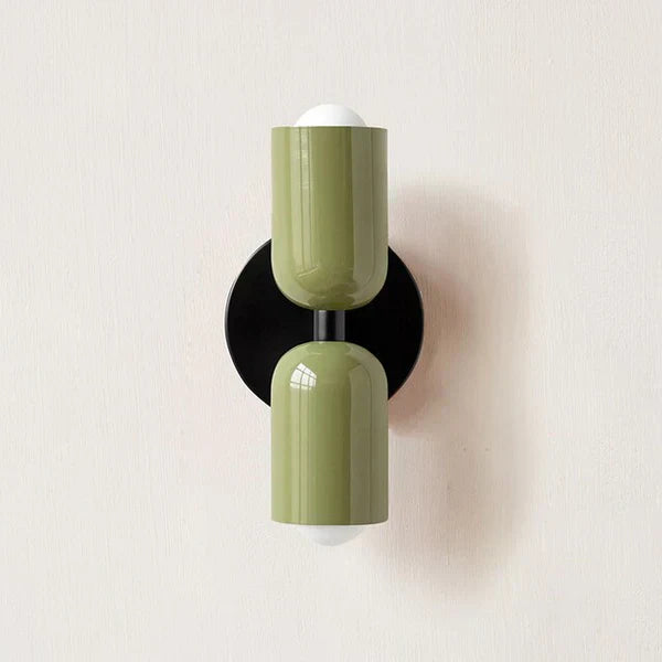 Modern Metal Cylinder LED Wall Sconce with Two-Way Warm White Lighting
