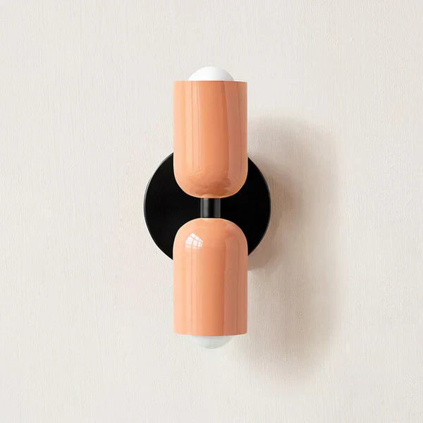 Modern Metal Cylinder LED Wall Sconce with Two-Way Warm White Lighting