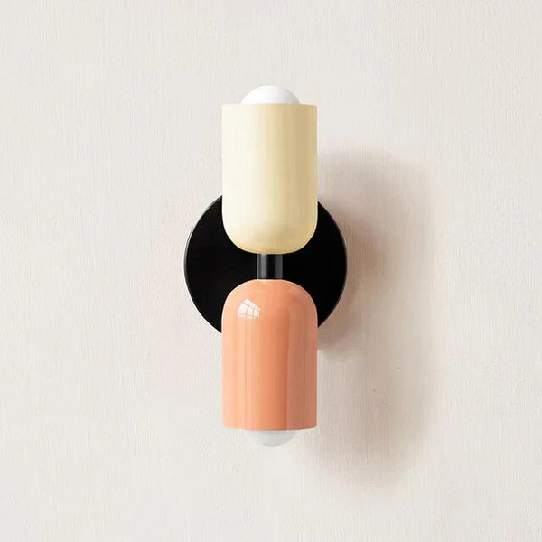 Modern Metal Cylinder LED Wall Sconce with Two-Way Warm White Lighting