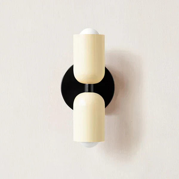 Modern Metal Cylinder LED Wall Sconce with Two-Way Warm White Lighting