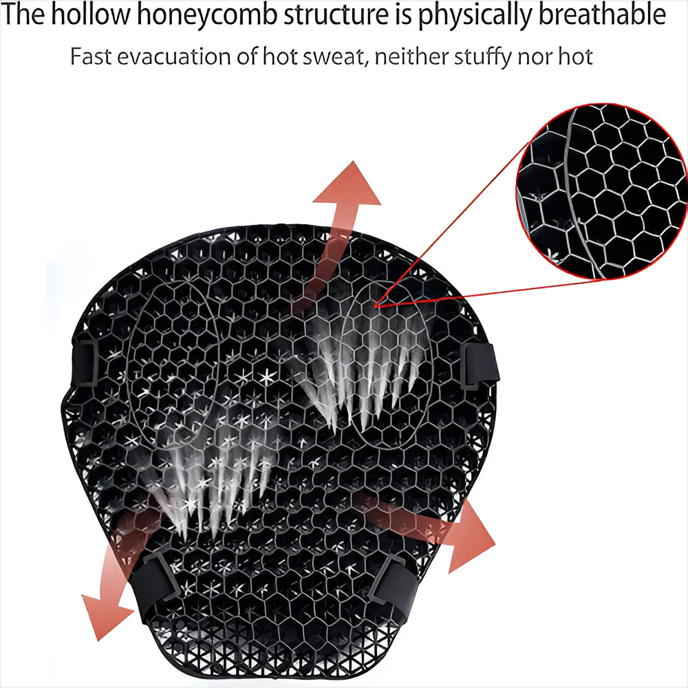 Motorcycle Gel Seat Cushion | Pressure Relief Cooling Saddle Pad