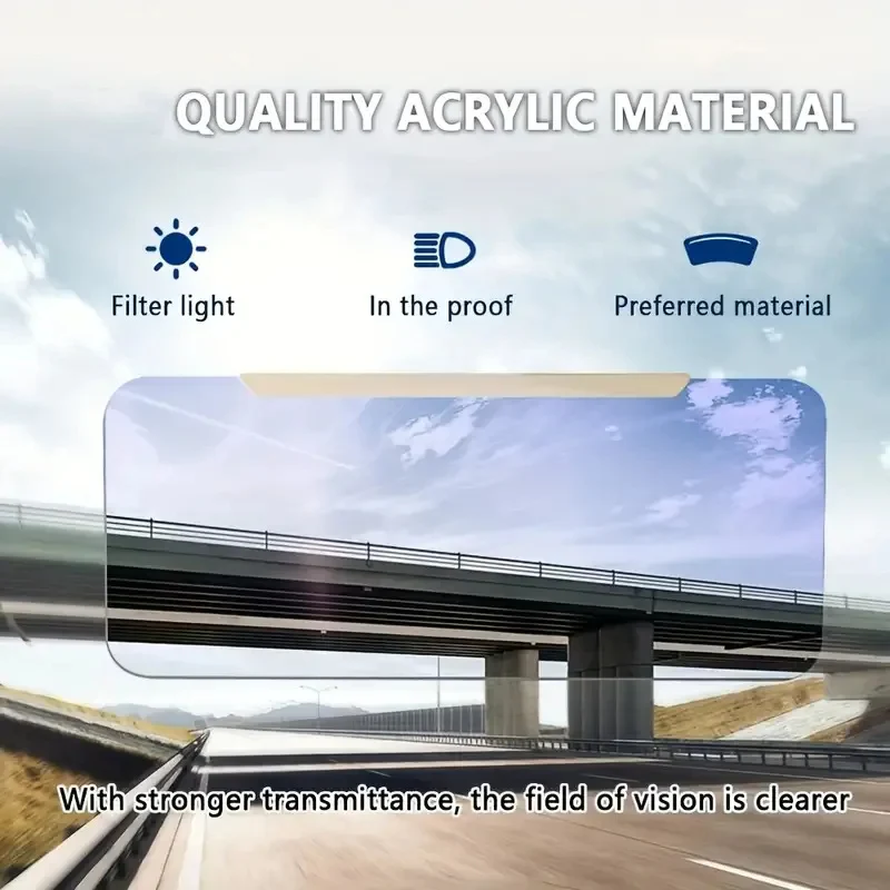 Anti-Glare Polarized Car Sun Visor Extender – Day & Night Windshield Shield for Safer Driving