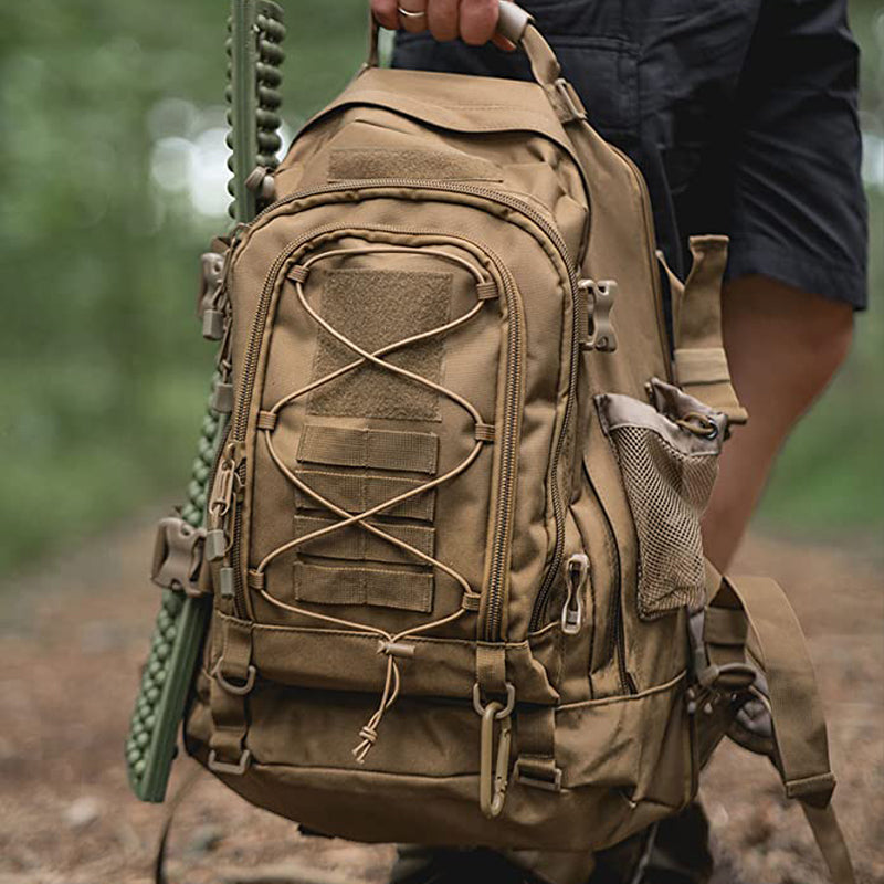 60L Military Tactical Backpack, Expandable Waterproof Rucksack for Hiking, Camping, Travel, & Outdoor Use