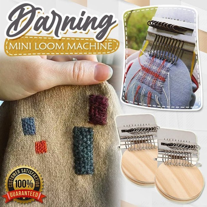 Darning & Weaving Loom Kit – Vintage-Style Mending Loom Set for Repairing Socks, Sweaters & Jeans