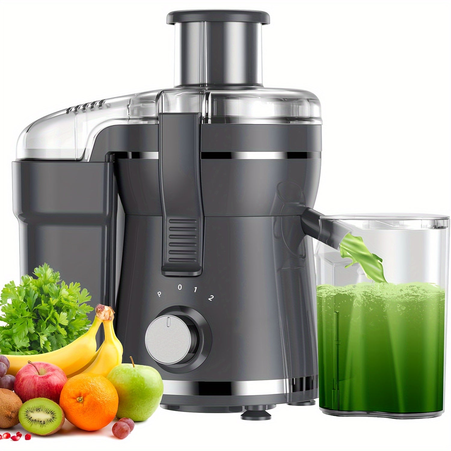 Wide Mouth Stainless Steel Juicer for Fruits and Vegetables 500W