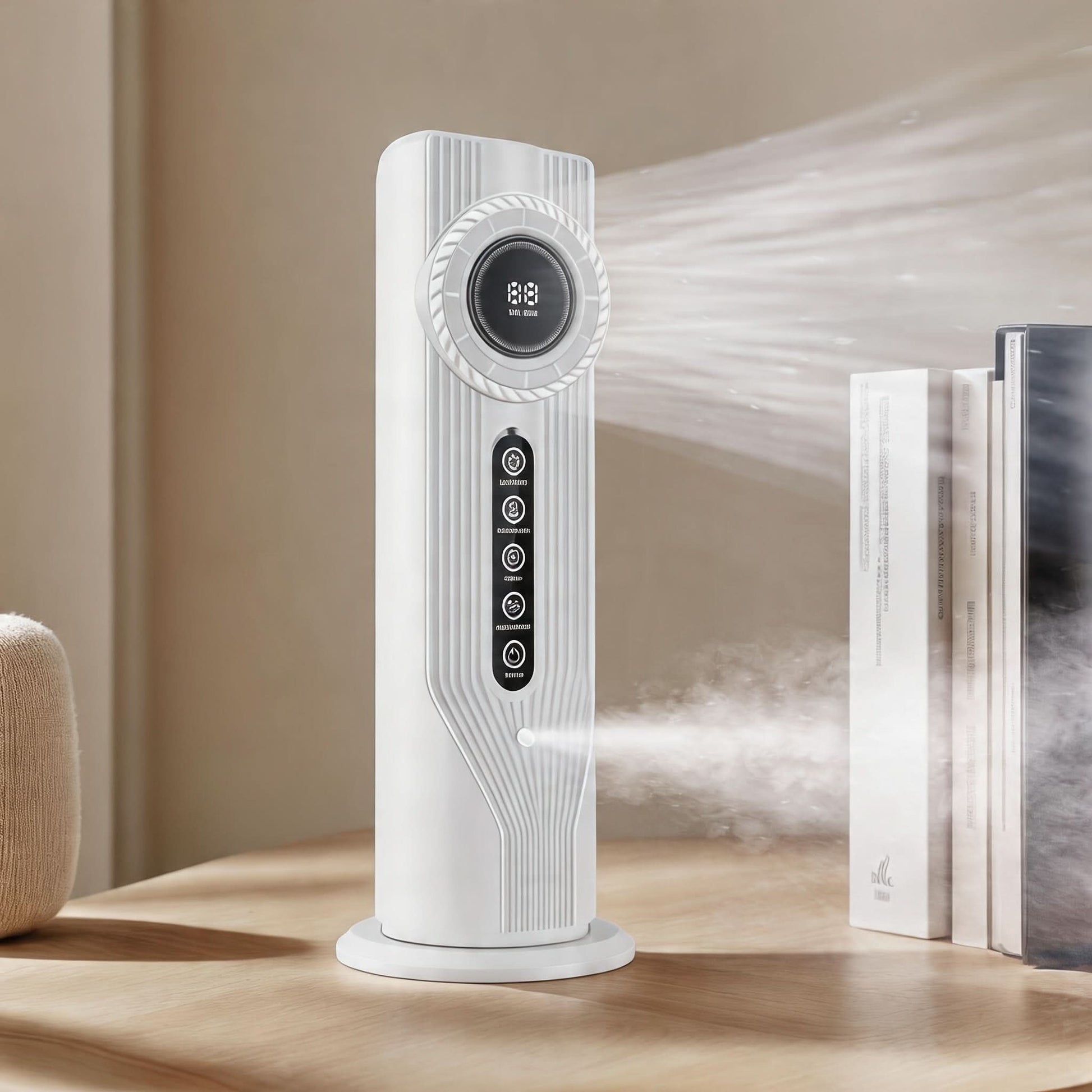 Quick-cooling USB fan in white