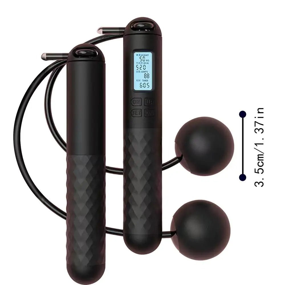 Indoor Ropeless Jump Rope | Weighted Home Gym Fitness Tracker