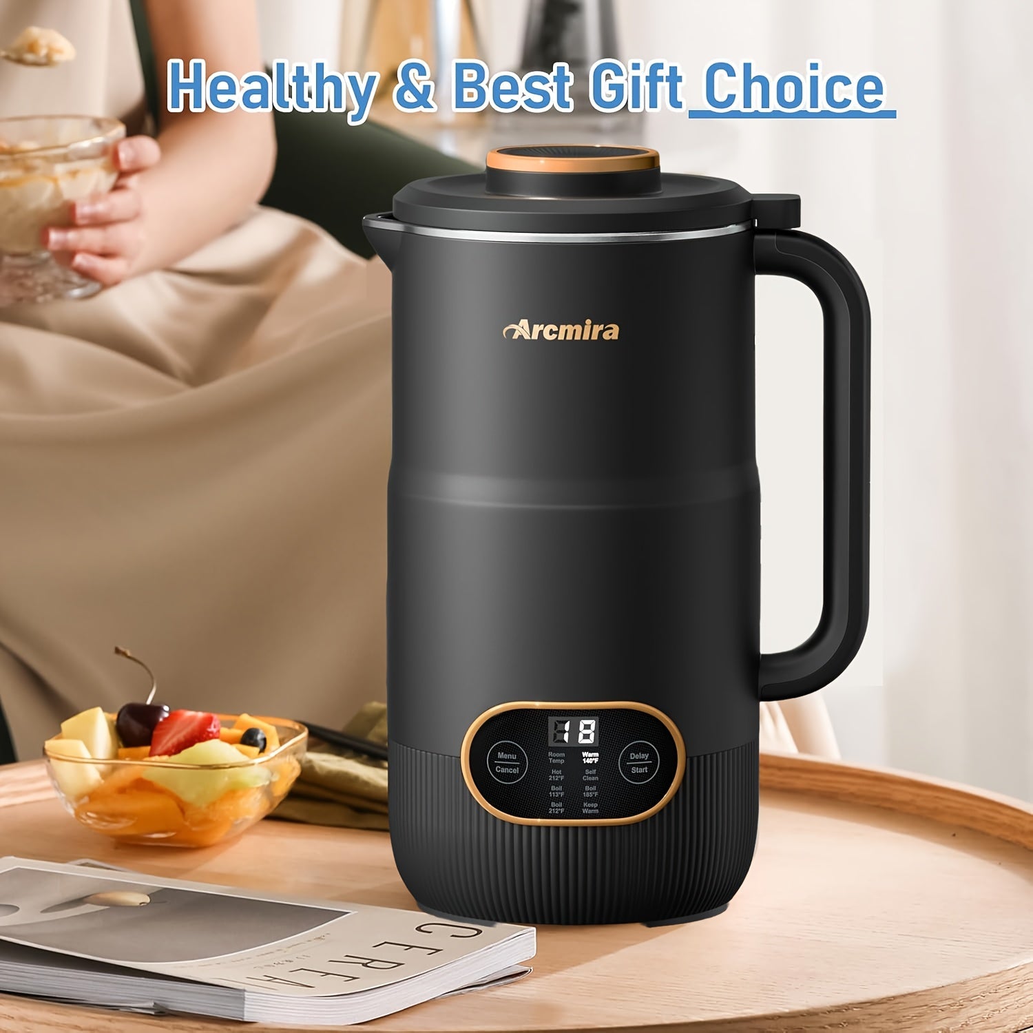 Automatic Plant-Based Milk Maker for Soy Almond and Oat Milk 35oz