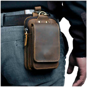 Genuine Leather Men's Waist Pack | Crossbody Fanny Pack & Belt Bag
