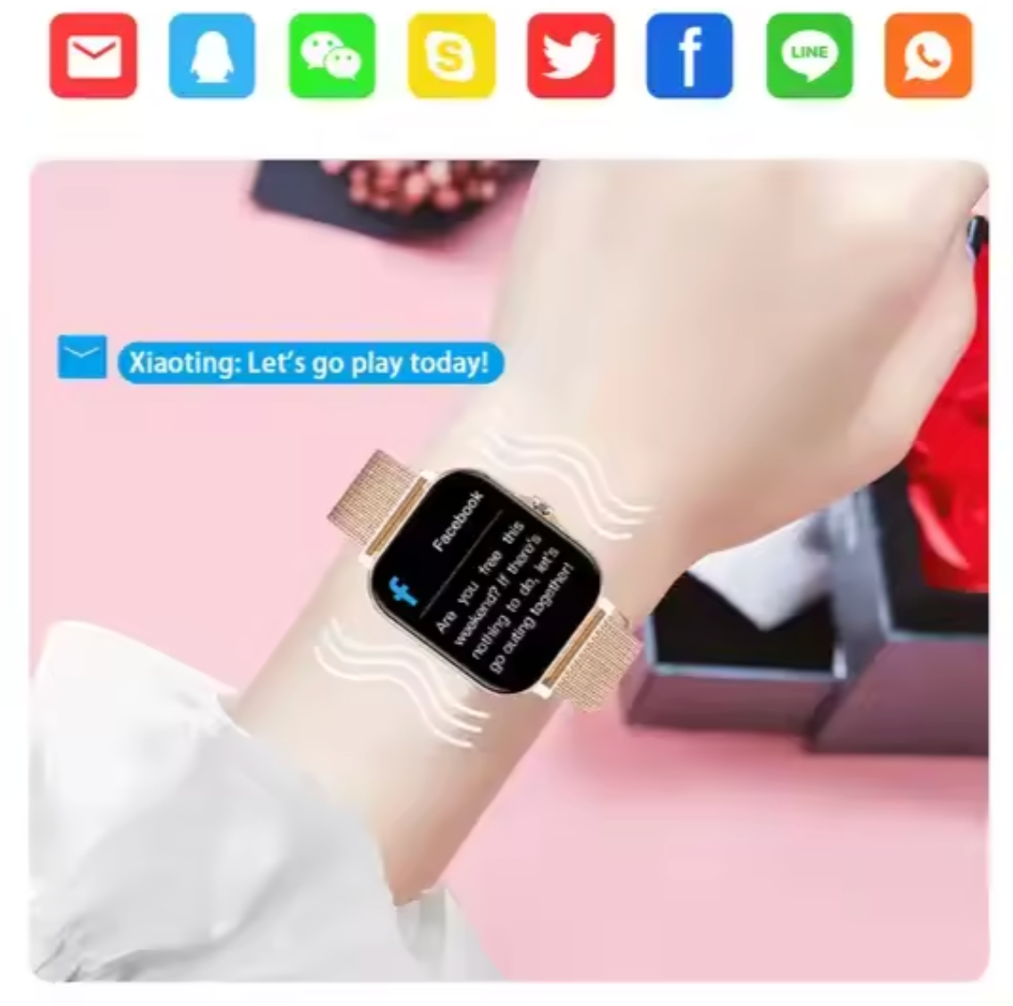 Elegant Smartwatch for Women – Slim Health & Fitness Tracker Watch with Heart Rate, Sleep & Call Alerts
