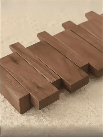 Wooden Piano Key Coat Rack | Wall Mounted Entryway Hooks