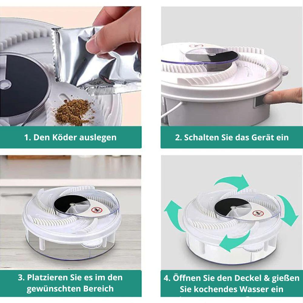 Automatic Rotating Fly Trap | Electric Fruit Fly Catcher & Killer