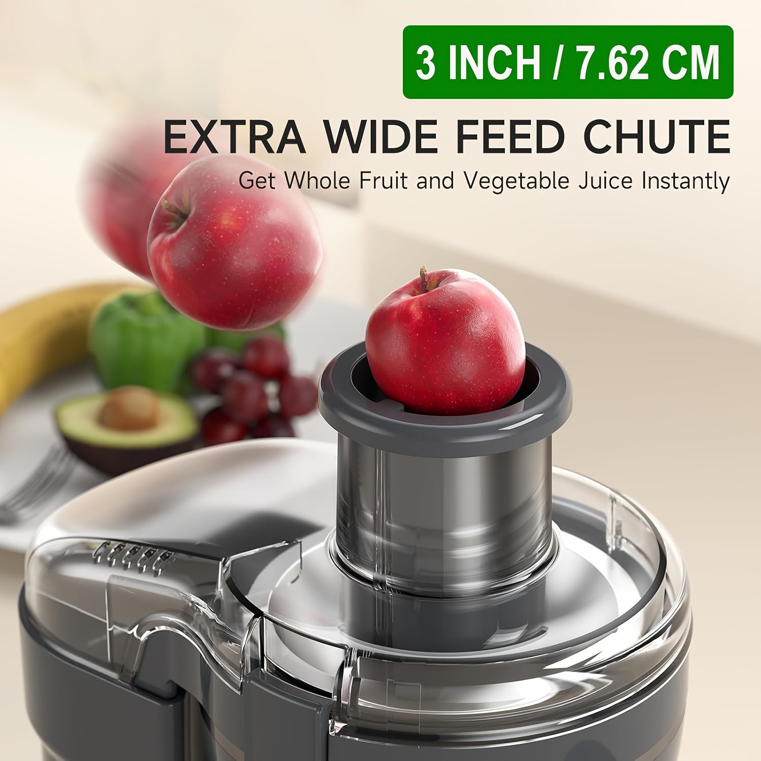 Wide Mouth Stainless Steel Juicer for Fruits and Vegetables 500W