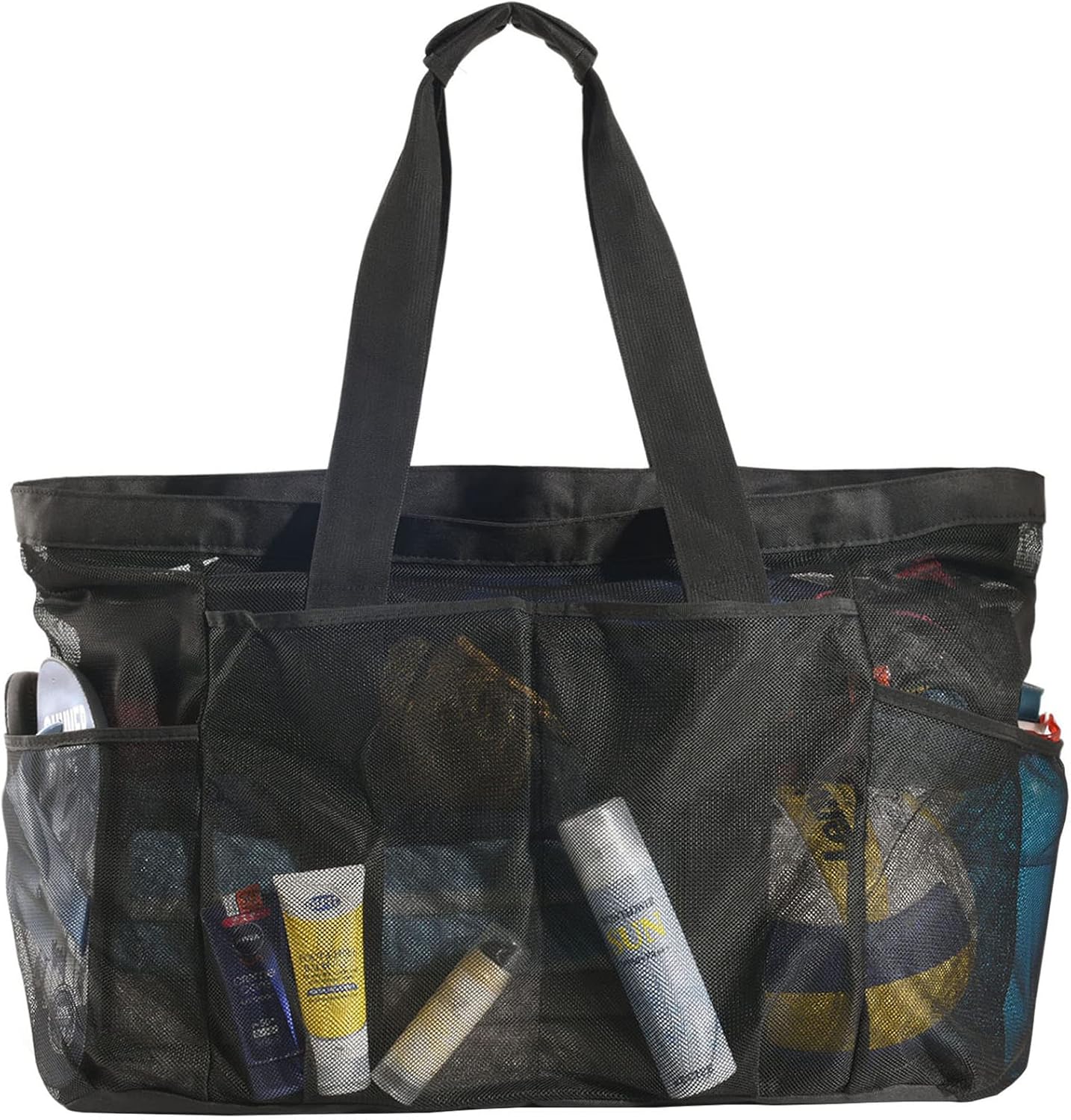 Extra-Large Mesh Beach Tote | Sandproof Family Pool Bag with Zipper