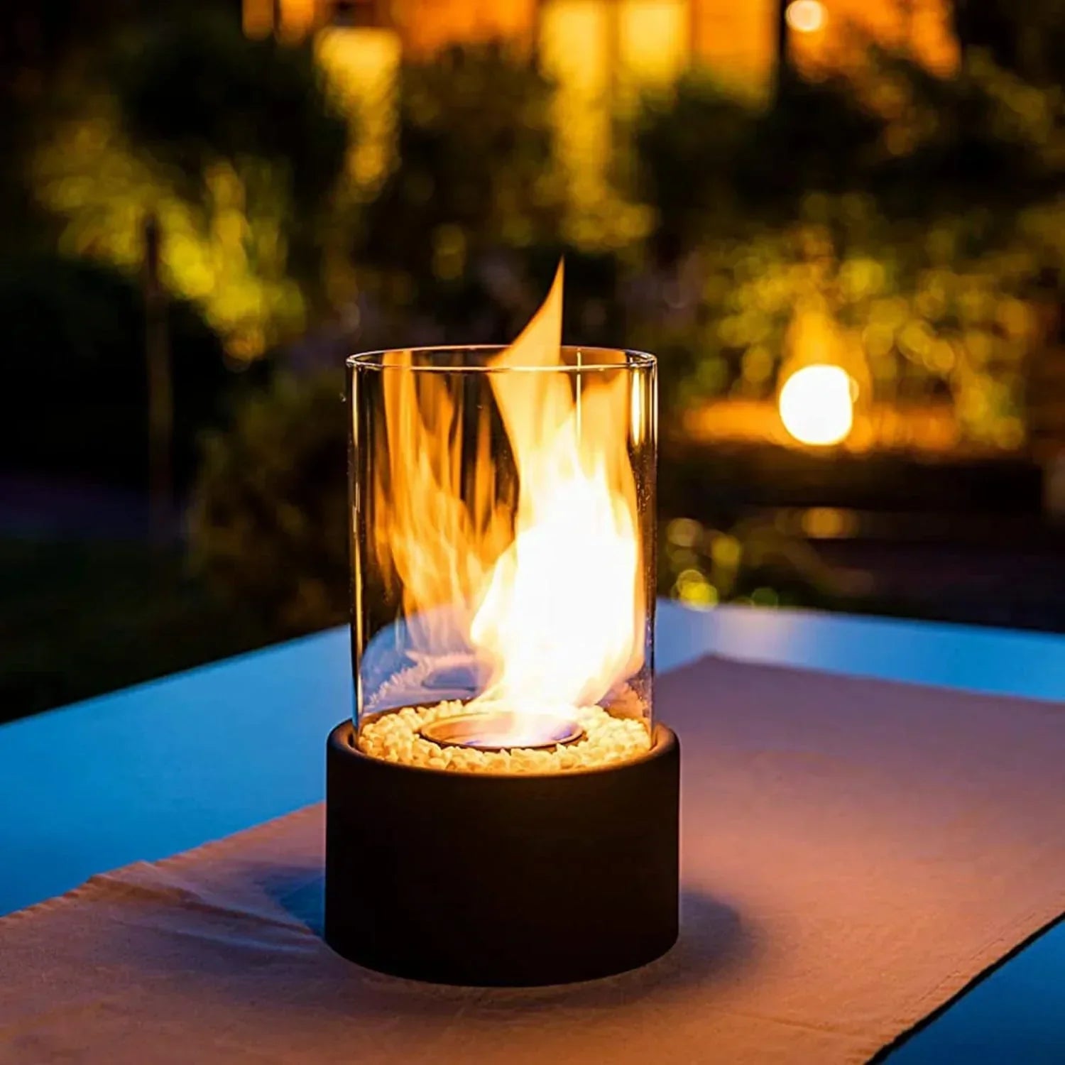 Cozy Decorative Bioethanol Fireplace for Modern Home Styling – Modern Tabletop Ambiance Accent for Living Room