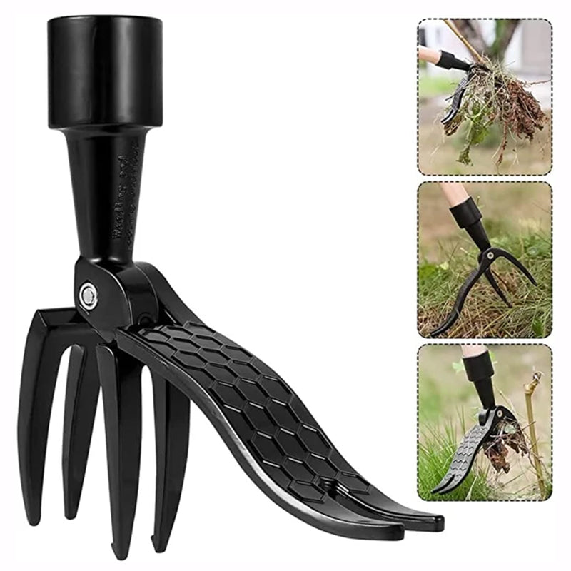 Stainless Steel Long-Handle Stand-Up Weeder – Adjustable No-Bend Garden Root Removal Tool for Lawns & Beds