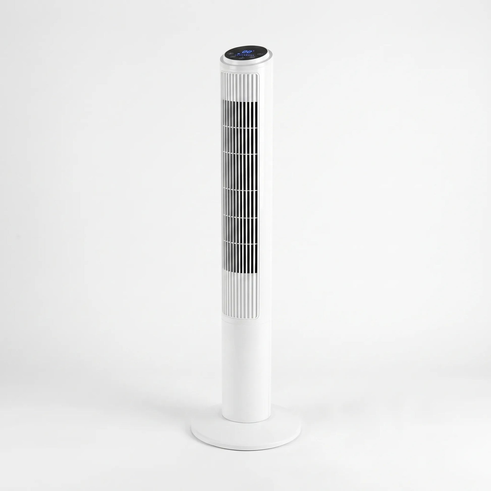 Bladeless tower fan in white